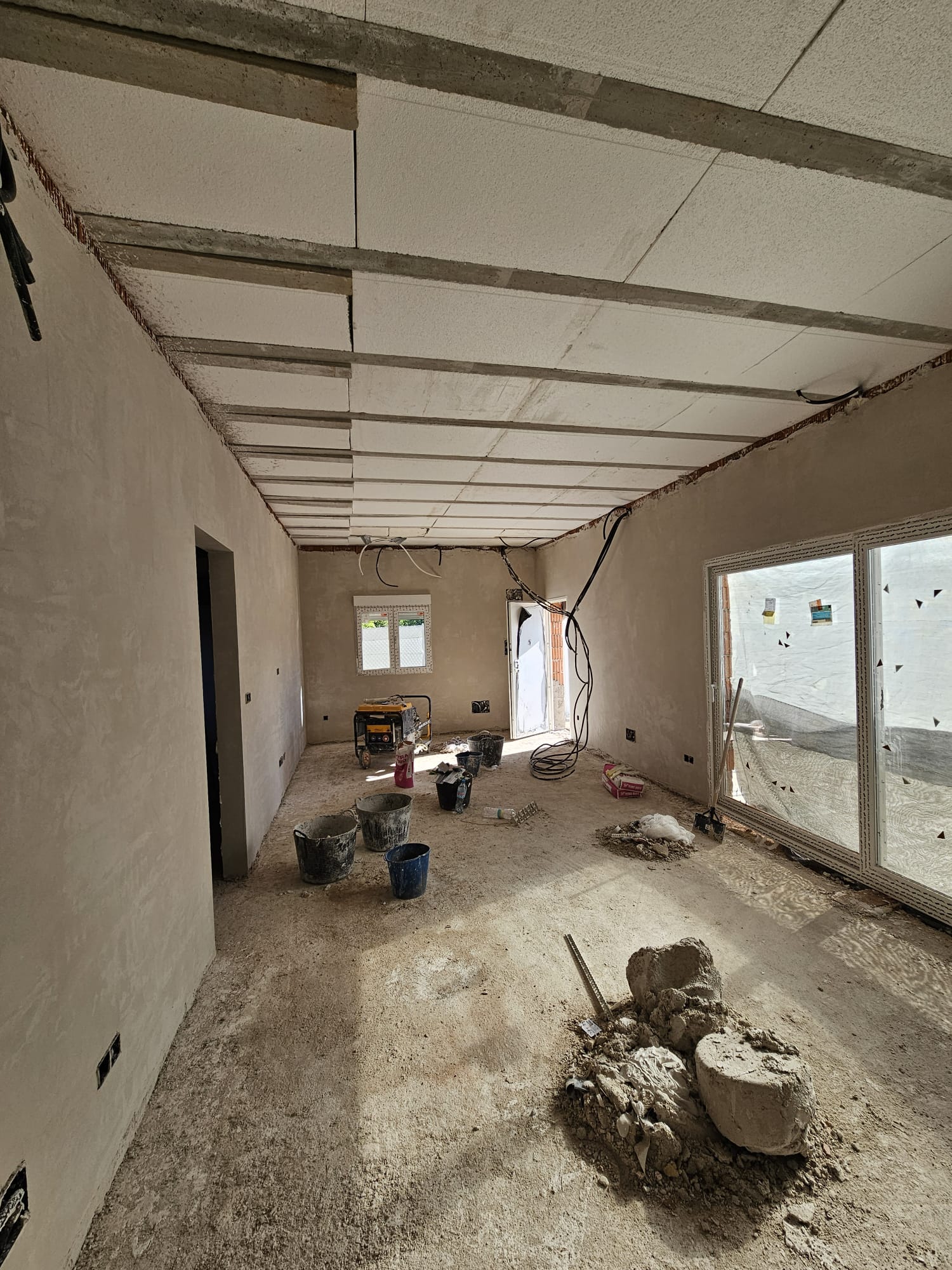 Yeso proyectado — trabajo realizado